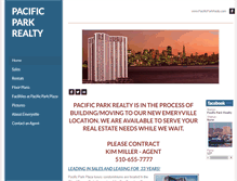 Tablet Screenshot of pacificparkrealty.com